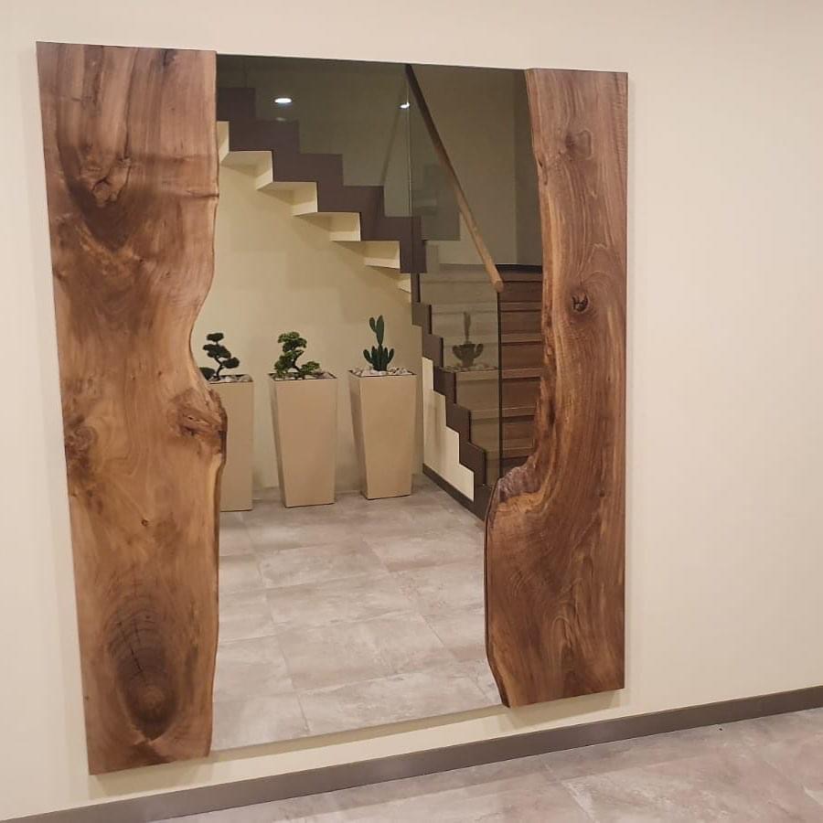 Drevené zrkadlo z masívu